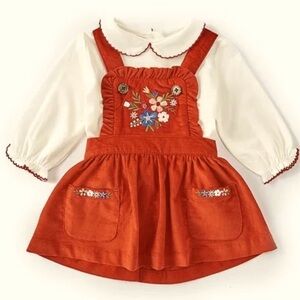 Dillard's Embroidered Corduroy Baby Dress (6M) - Like New